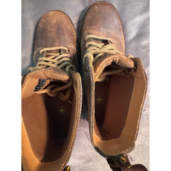 Dr Martens Jasper Airwair Distressed Brown Leather 8 Eye Lace Boots Men 7 39 EU main image 10